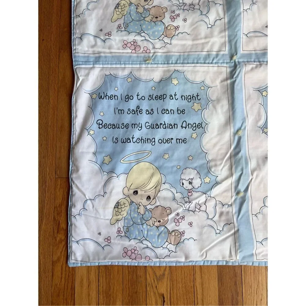 Vintage Precious Moments Crib Blanket